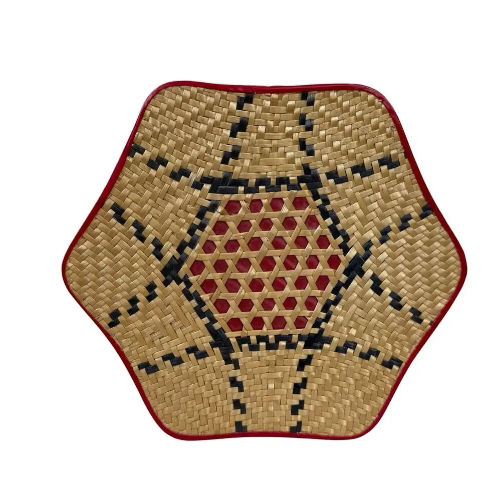 3 Piece Vintage Nesting Baskets With Lids Woven Sewing Storage Sweetgrass